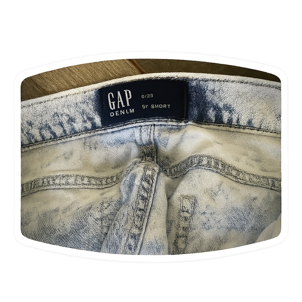 GAP Light Blue Acid Wash Denim Shorts